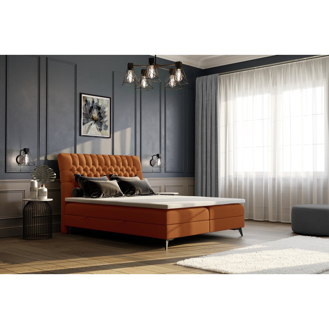 Boxspringbett Evelin mit Stauraum und Matratze