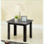 Ensemble de tables basses 3 pièces Traditional avec plateau en faux marbre noir Finition grise, assemblage facile-1103969924