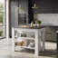 Îlot de cuisine avec trois tablettes de rangement-125881710-125881711-127406038