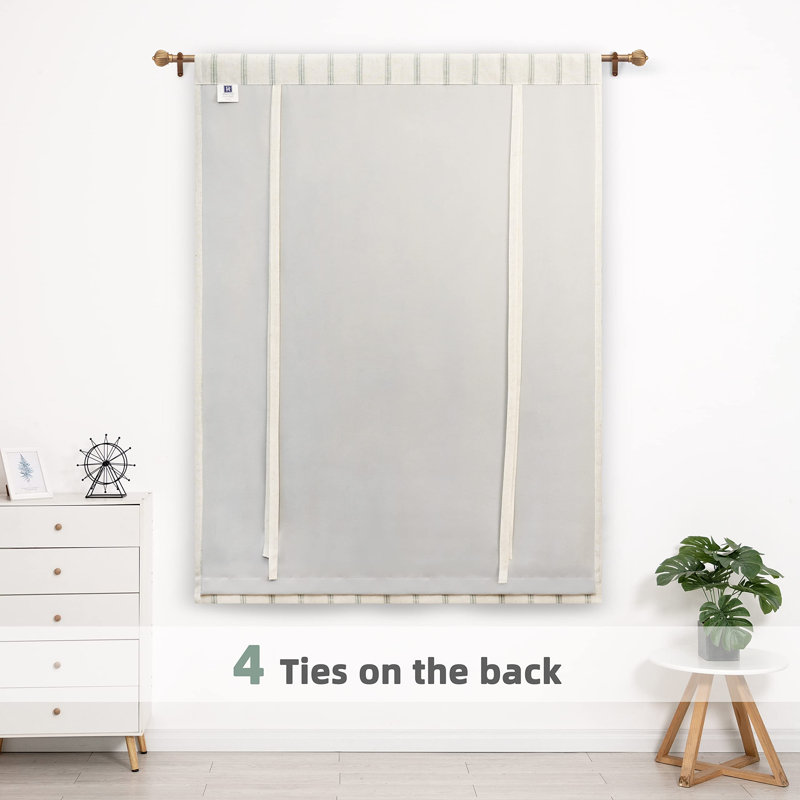 Waddah Linen Curtain, Gray, 45" W x 63" L
