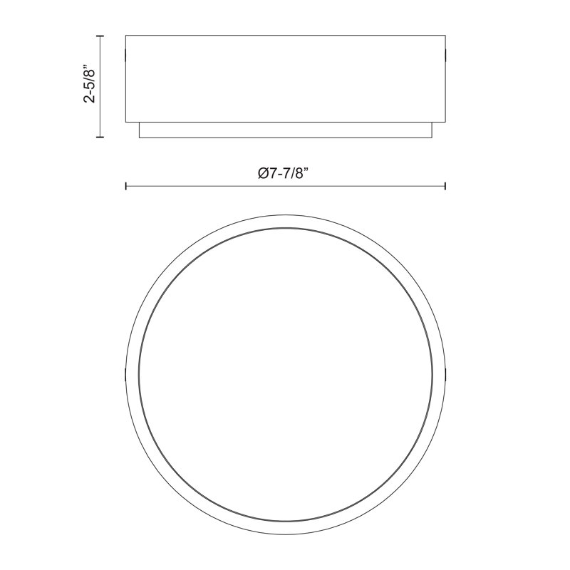 Blanco Polished Nickel and Glass LED Drum Flush Mount