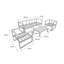 Avanna 5-Seater Aluminum Garden Lounge Set