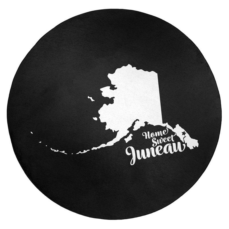 Tapis en poly-chenille juneau alaska, Rond 5 pi