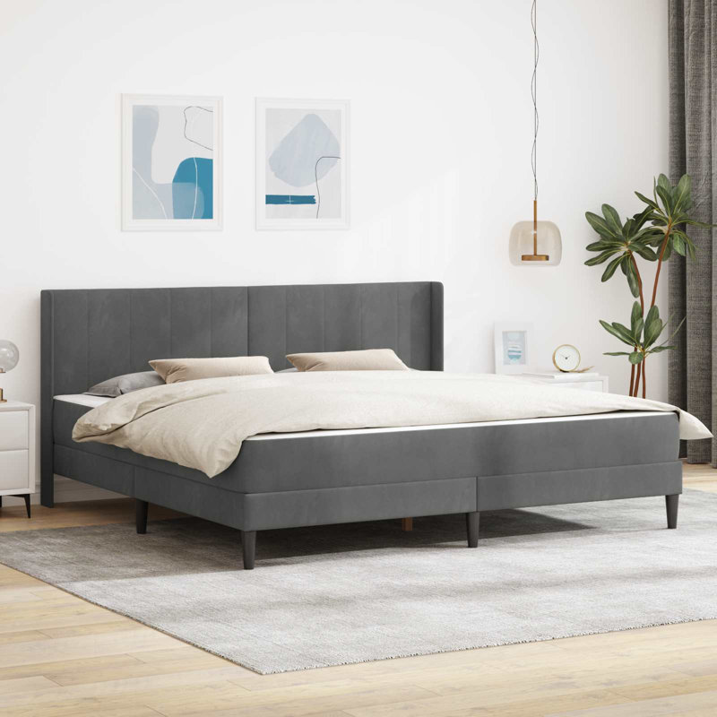 Bed, Dark Grey, Super King (6')