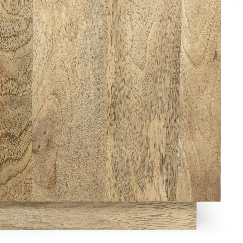 Lockhart Natural Mango Wood Square Side Table, 20 inch
