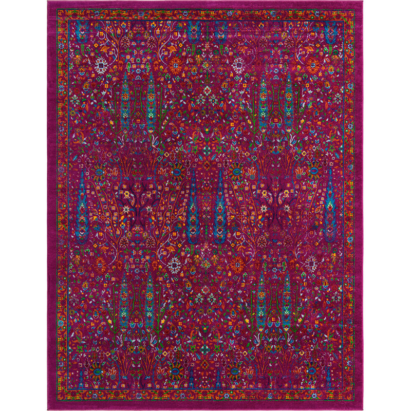 Floral Indoor Rug, Rectangle 7'10" x 10'