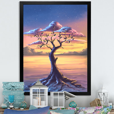 Jeu vidéo, arbre de fantaisie, toile d'art traditionnelle