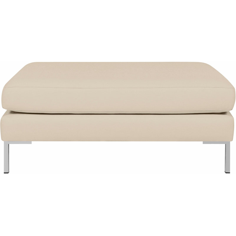 Marius 105cm Wide Ottoman, Beige , Flatweave
