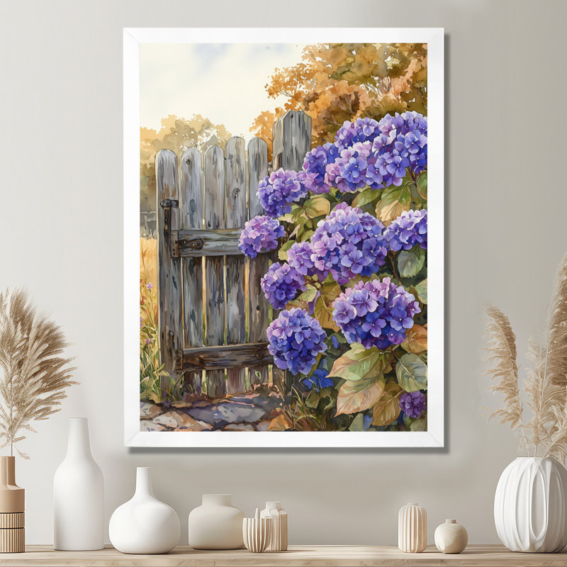 Demi - impression sur toile florale, H 44 po x l 34 po, Reproduction encadrée d'une seule photo, Blanc
