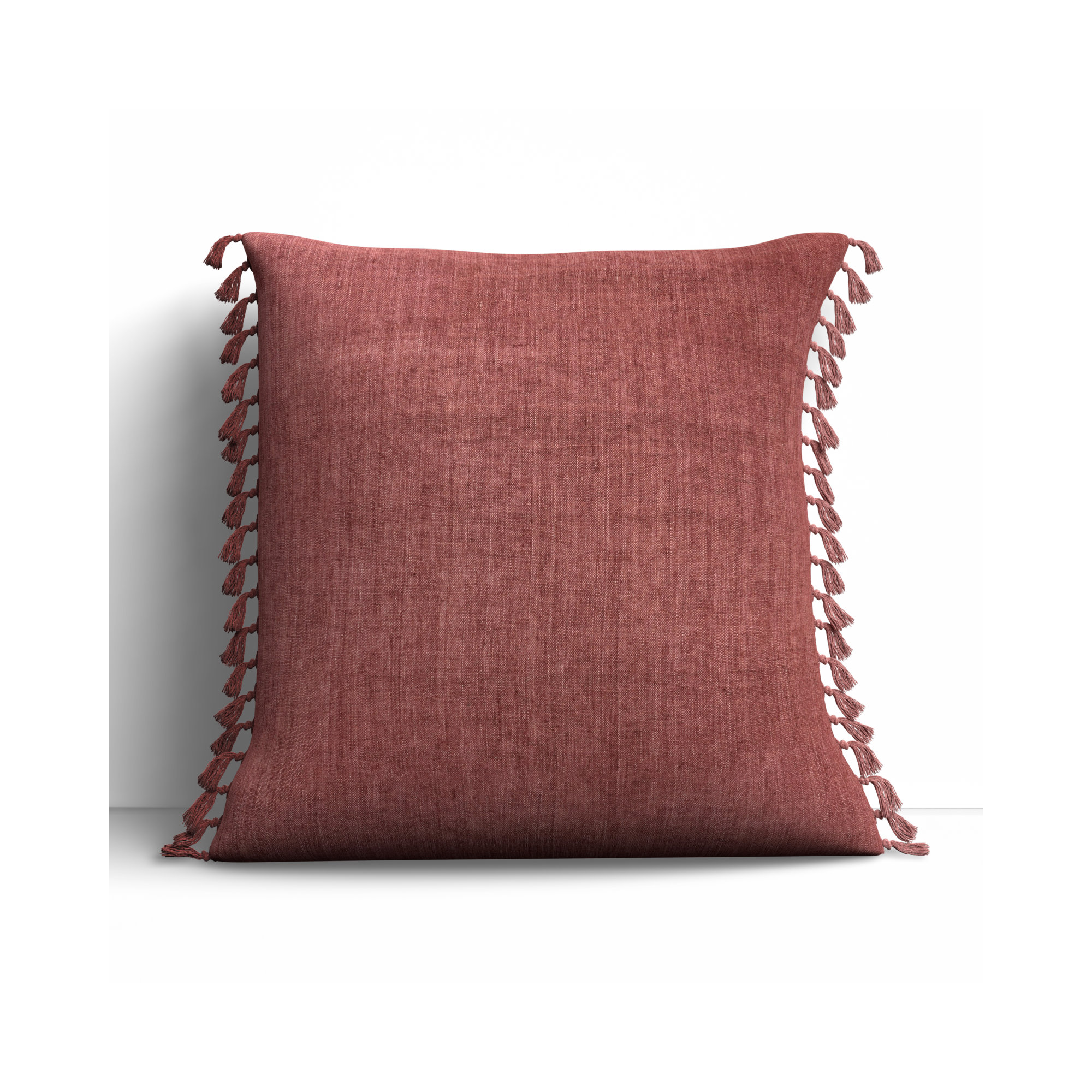 Sharron Square 100% Linen Pillow, Apple Butter, Polyester/Polyfill