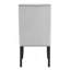 Ensemble de 2 chaises de salle à manger Hirima Modern Elegance - Revêtement gris clair avec garniture cloutée noir mat
