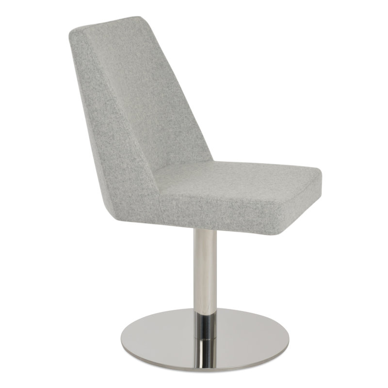 Prisma 16'' H Wool Upholstered Side Chair, Silver