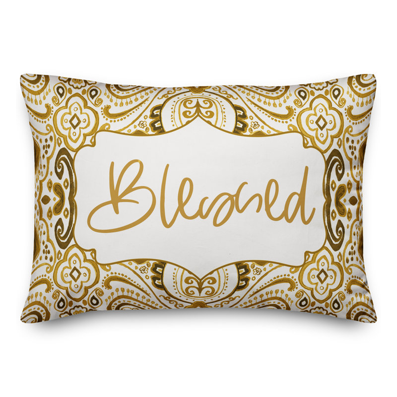 Paisley Outdoor Reversible Throw Pillow, Yellow