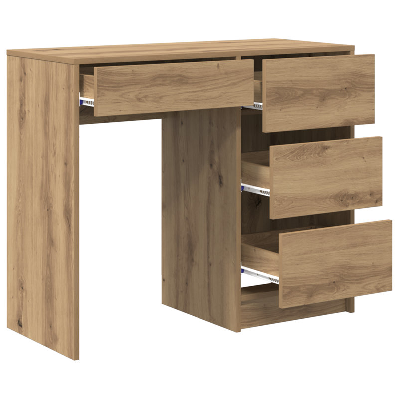 Writing Desk Engineered Wood Medium, Artisan Oak