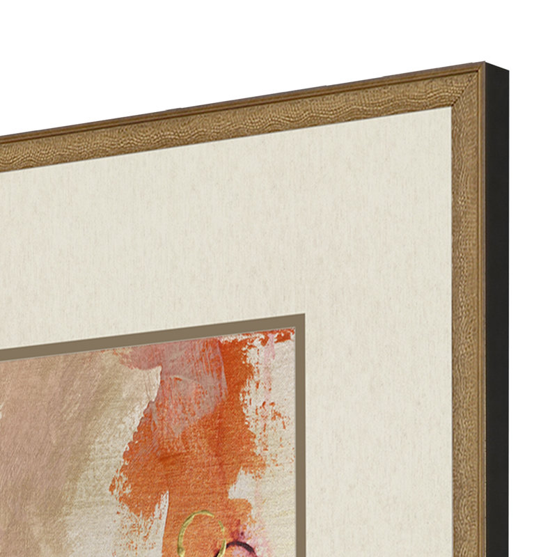 Antique Gold Framed Abstract Print Set of 4