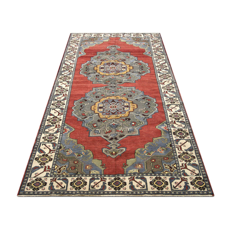 Gallery Size One-of-a-Kind 5' X 11'1 1960s Runner Wool Area Rug in