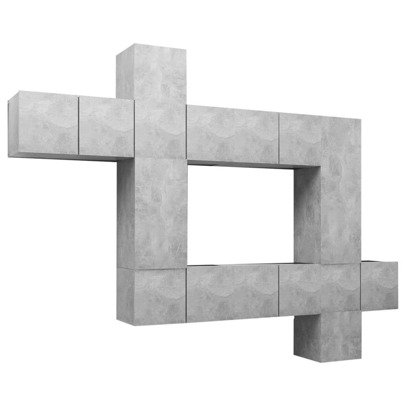 Ayeza Unfinished Floating Entertainment Centre for TVs up to 28", Concrete Grey
