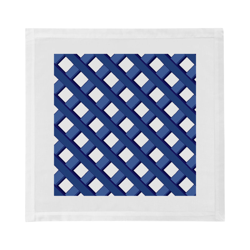 Cotton Blend Square Napkins, Blue