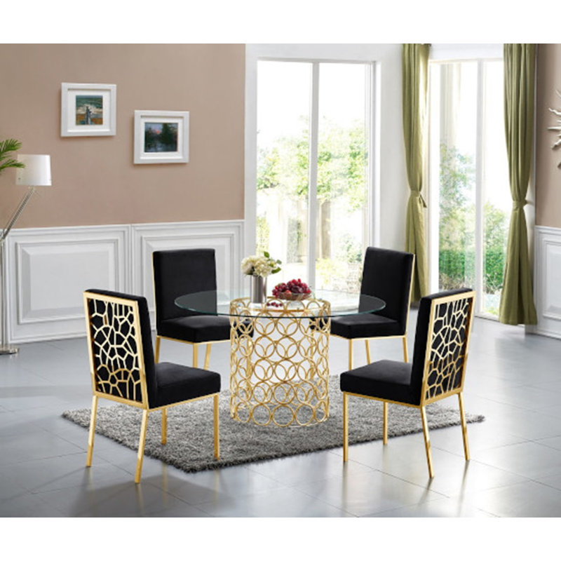 Chaise de salle à manger Zailee, Noir