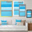 Turquoise et gris, art abstrait - décoration murale moderne en toile-1192537304-1192537307