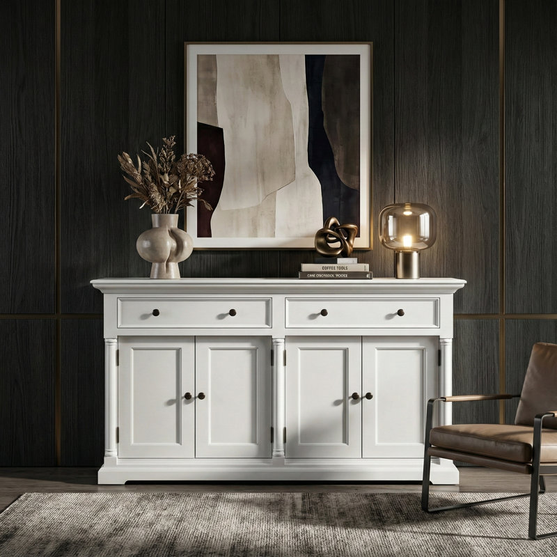 Buffet 2 tiroirs Idiaquez, Blanc