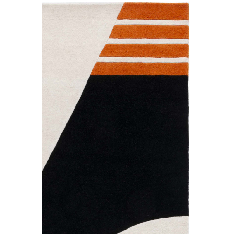 Tapis ivoire / rouille Hiro, Rectangle 3 pi x 5 pi