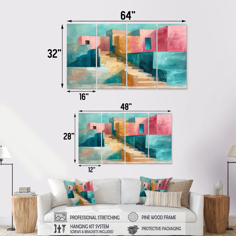 Ensemble d'art mural Barbeau - City Buildings, H 32 po x l 64 po