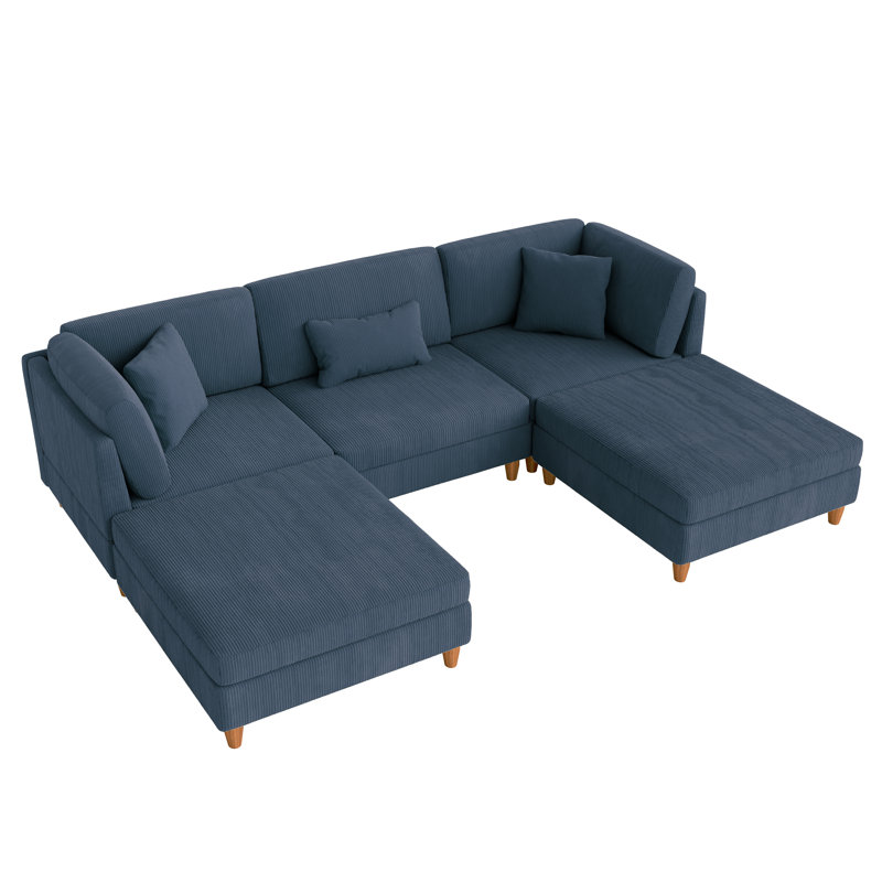 Corduroy Seating Component, 92.2cm H x 306.3cm W x 201.2cm D