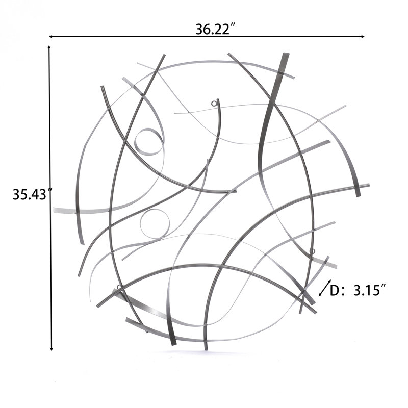 Handmade Modern Abstract Wall Decor on Metal