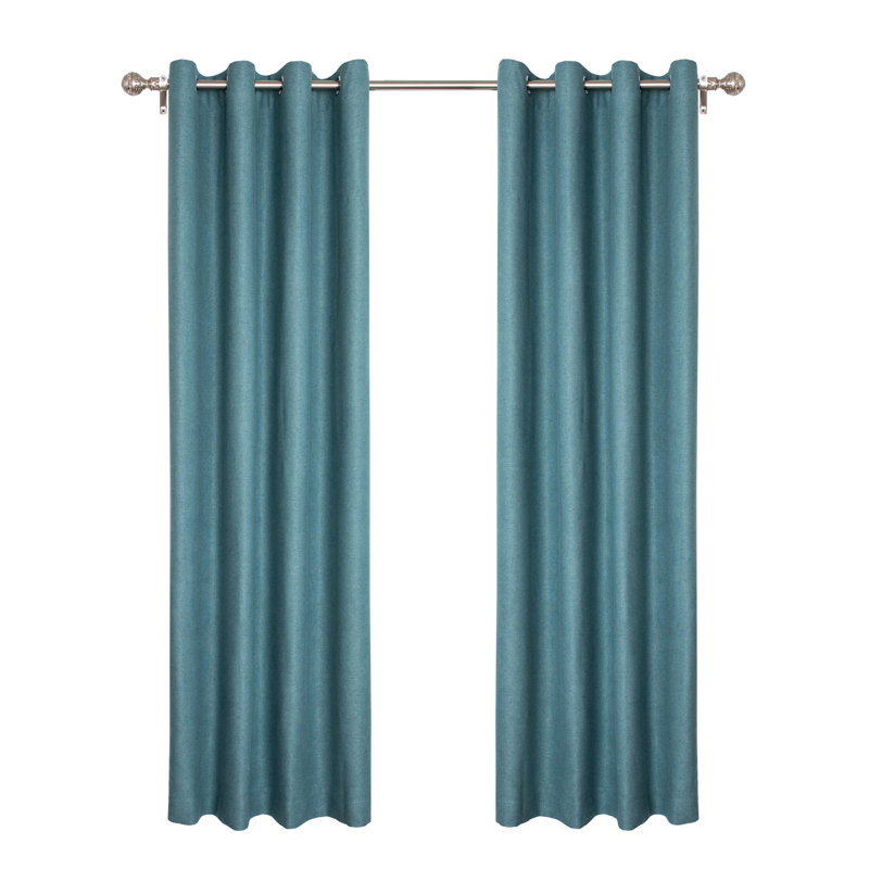Synder Room Darkening Curtains / Drapes Pair, Teal