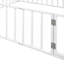 Pour chambre d'enfant, structure de lit grand format avec clôture et porte d'accès, fabrication en métal, blanc éclatant-129380413