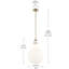 Luminaire suspendu 1 lumière avec verre opale-111187522-111187520-111187516