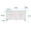 4 Door Accent Cabinet, Sideboard Buffet Server Cabinet, Storage Cabinet