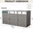 Metal Garbage Bin Shed In Grey Color - Stores 3 Trash Cans, , Scratch-, Easy To Install And Clean Storage For Lawn Holds , Use