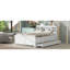 Lit plateforme de rangement haut de gamme en bois massif, design moderne idéal pour les chambres confortables