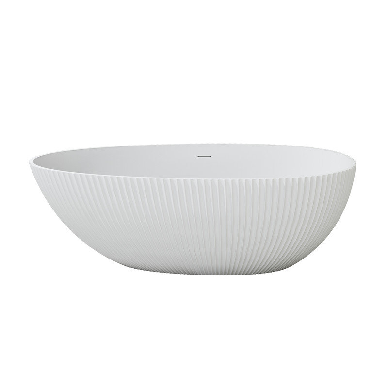 Rippey Casainc Freestanding Soaking Solid Surface Resin Stone Bathtub