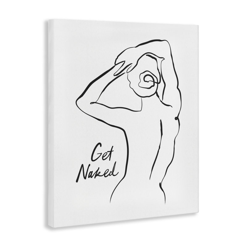 Get Get Nude Nude Silhouette, conception de lettres et de lignes, H 30 po x l 24 po