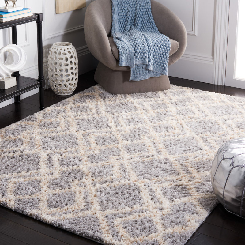 Noyes Shag 200 Performance Geometric Rug, Rectangle 5' x 7'