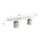 Marble Top Metal Base Dining Table