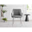 Calley Velvet Bucket Tub Chairs with Tapered Metal Legs and Vertical Stitching-63645335-63645338