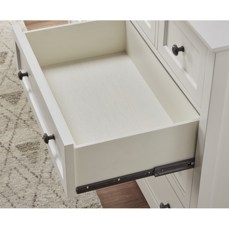 Annley 40'' W 5 - Drawer Dresser, White/STURDY