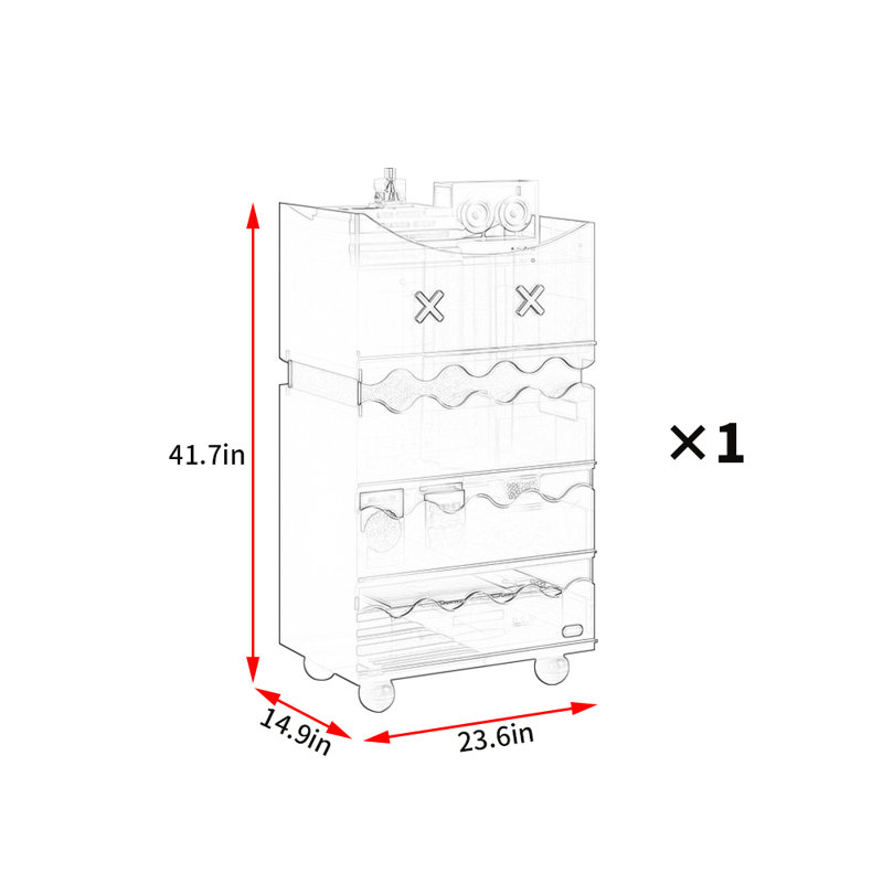 Commode d'appoint de style rétro français, Ambre