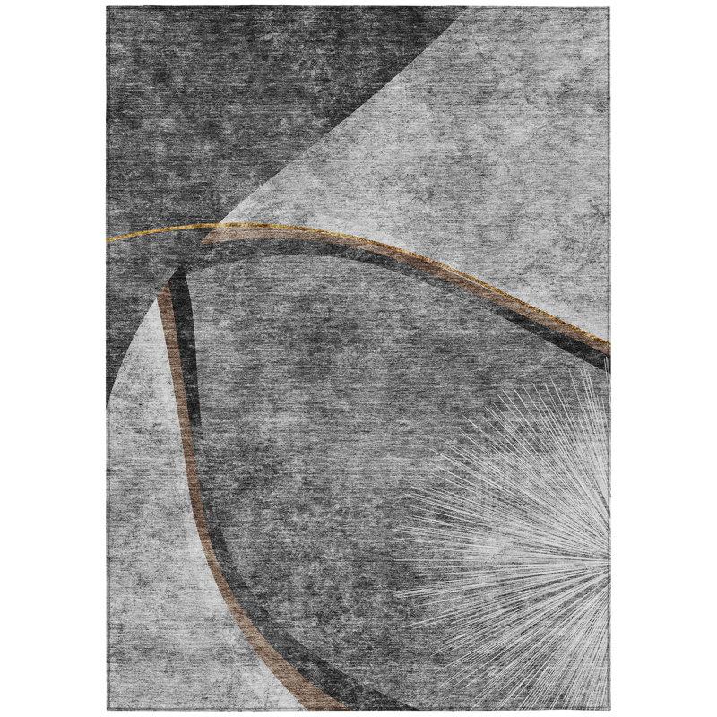 Tapis intérieur / extérieur Karsyn avec envers antidérapant, Rectangle 8 pi x 10 pi