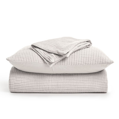 Ribbed Cotton Coverlet Set