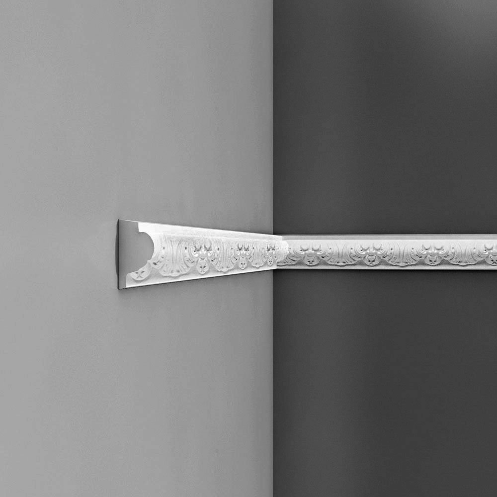 High Density Polyurethane, Primed White 2 3/8" H x 78" W x 1 3/16" D Chair Rail Orac Decor