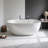 55.12"Acrylic Adult Freestanding Movable Seamless Integrated Bathtub