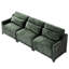 Chenille à trois places avec support ergonomique, coussins à haute résilience et installation facile dans différents espaces Chenille rembourrée, lombaire élégante-1102993644