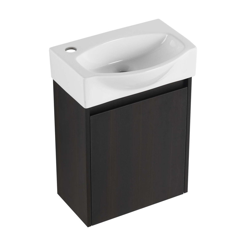 Petit meuble-lavabo moderne avec lavabo Modern, Noir