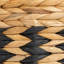 Natural Water Hyacinth And Paper Basket With Stripes