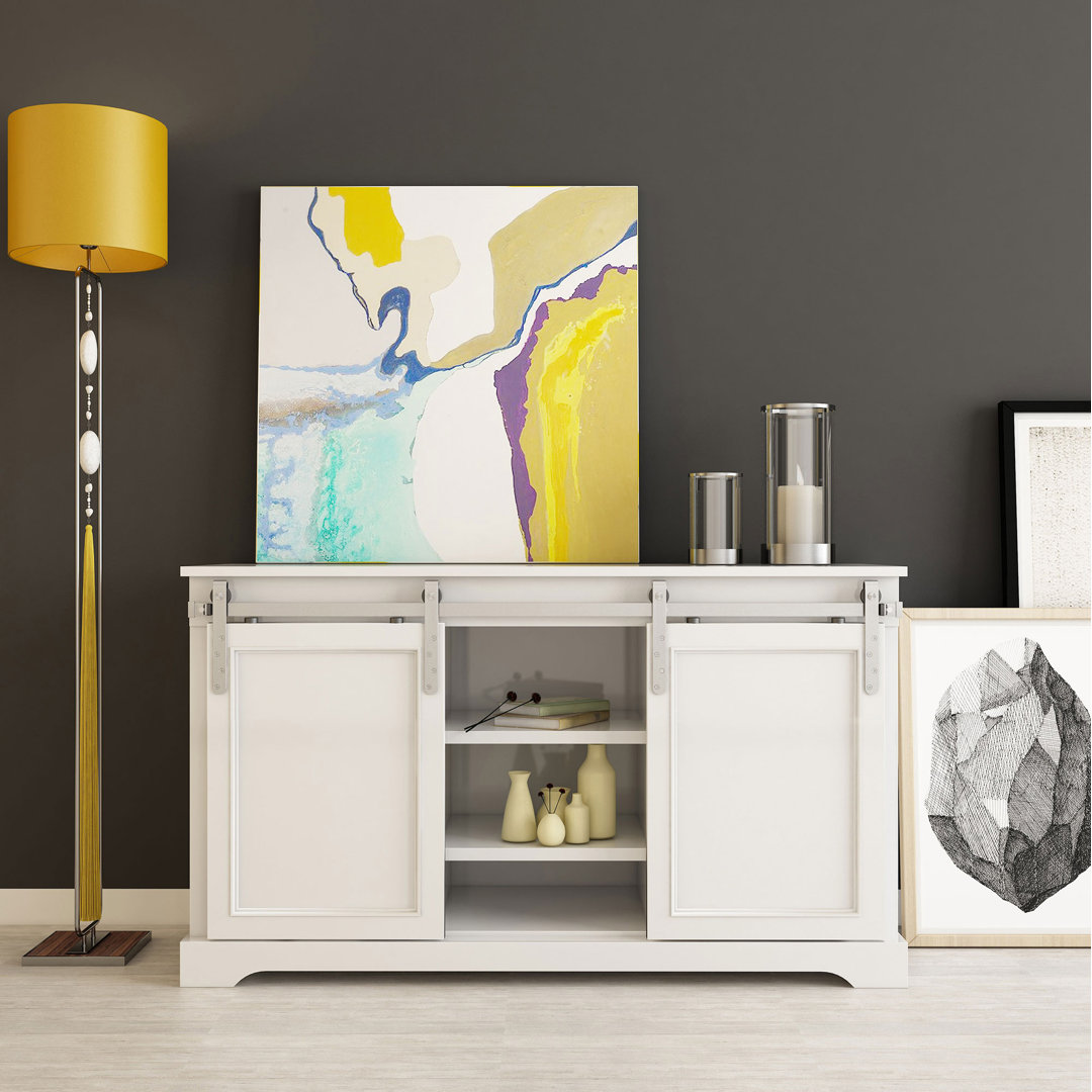 Solid Steel Mini Sliding Rolling Barn Door Hardware Kit for Double Wood Doors American Pro Decor Track 